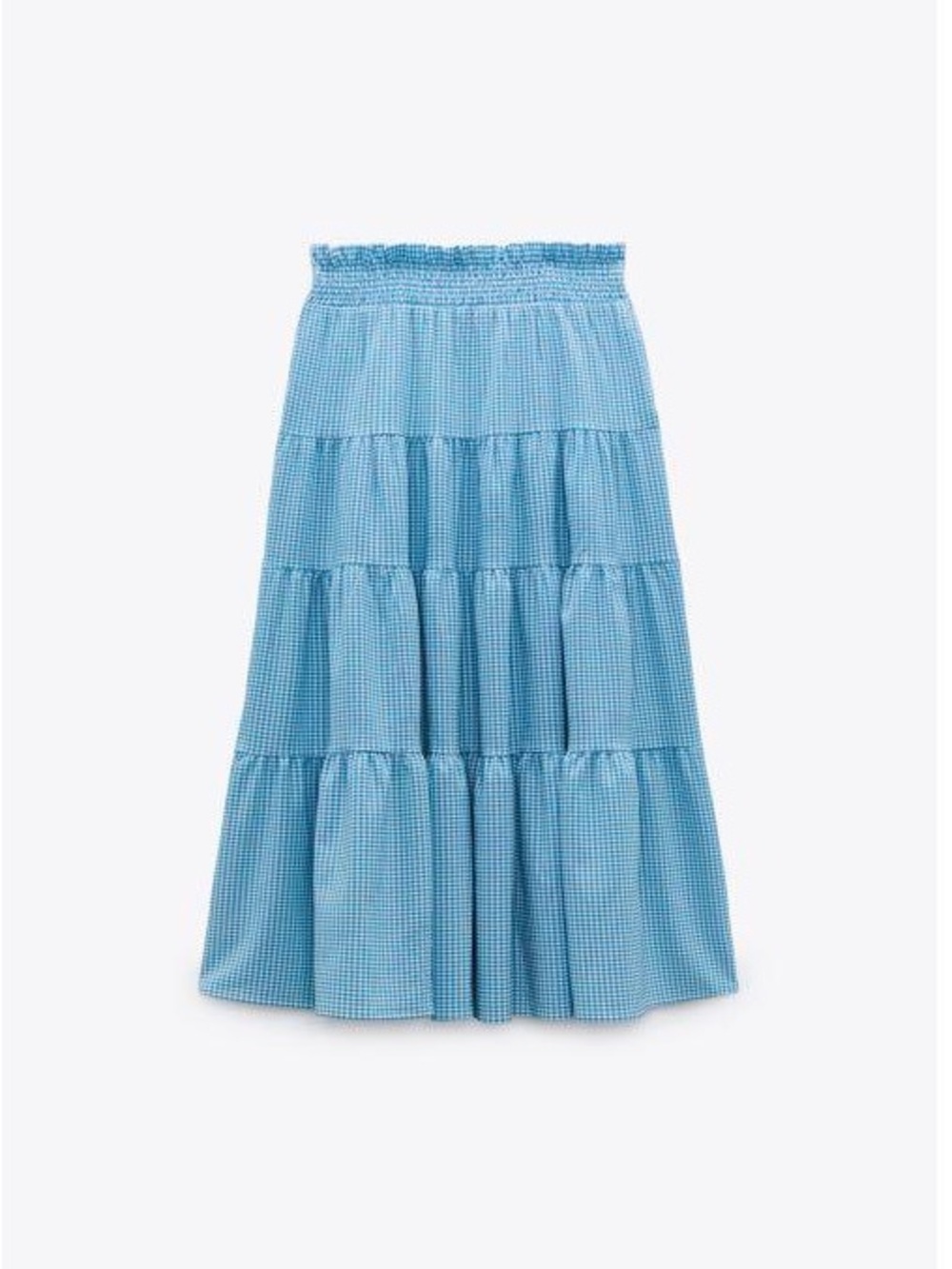 ZARA TIERED PLAID SKIRT SIZE XS NWT - Picture 5 of 7